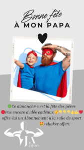 Ce dimanche c est la fête des pères Pas encore d idée cadeaux 2999と6♥ offre-lui un Abonnement à la salle de sport + shaker offert